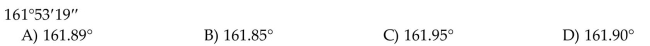 Convert the angle to decimal degrees and round to the nearest hundredth of a degree.
