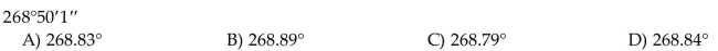 Convert the angle to decimal degrees and round to the nearest hundredth of a degree.