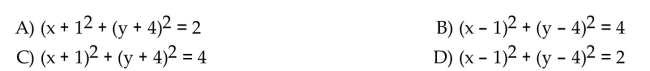 Use the graph to determine the equation of the circle in center-radius form.