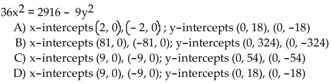 Match the equation of the ellipse with the appropriate description.