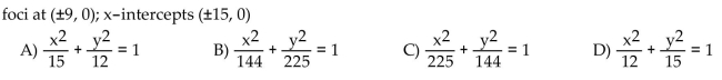Write an equation for the ellipse.