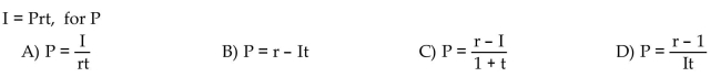 Solve the formula for the indicated variable.