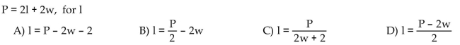 Solve the formula for the indicated variable.