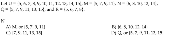 Use these sets to find the following. Identify any disjoint sets.