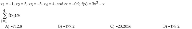 Evaluate the sum using the given information.