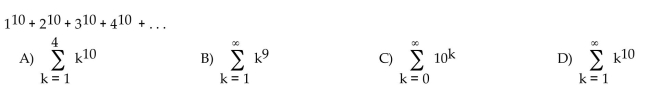 Write the series using summation notation.