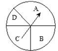 What are the odds in favor of spinning an A on this spinner?