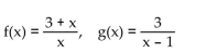 <strong>Use the definition of inverses to determine whether f and g are inverses. </strong> A) No B) Yes