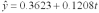 <strong> If the data appears to be increasing exponentially and we wish to forecast number of passengers for year 9, we can use Log10 and linear regression equation. What is the linear equation for Log10 of this data?</strong> A) B) C) D) E)