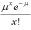 <strong>In a Poisson distribution the mean is equal to</strong> A) n π. B) . C) e - x. D) . E) zero.