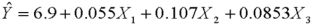 It has been hypothesized that overall academic success for college freshmen as measured by grade point average (GPA)is a function of IQ scores ,hours spent studying each week ,and one's high school average .Suppose the regression equation is: .The multiple standard error is 6.313 and = 0.826. How many dependent variables are in the regression equation? ___