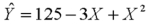 A real estate agent developed a model to relate a house's selling price (Y)to the area of floor space (X)and the area of floor space squared .The multiple regression equation for this model is: where: = selling price (times $1000) X = square feet of floor space (times 100) What is the intercept (a)? _____________