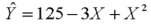 A real estate agent developed a model to relate a house's selling price (Y)to the area of floor space (X)and the area of floor space squared .The multiple regression equation for this model is: where: = selling price (times $1000) X = square feet of floor space (times 100) What is the selling price of a house with 2000 square feet? ______