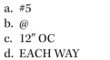Interpret the parts of this note: #5 120 OC EACH WAY