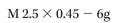 Identify the components of the following metric thread note.