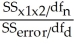 <strong>Which F test is used in n-way ANOVA to test the significance of the overall effect?</strong> A)F = B)F = C)F = D)F =