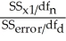<strong>Which F test is used in n-way ANOVA to test the significance of the overall effect?</strong> A)F = B)F = C)F = D)F =