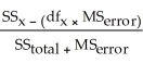 <strong>In ANOVA the relative contribution of a factor X is calculated as ________.</strong> A)ω<sup>2</sup><sub> x = </sub> B)ω<sup>2</sup><sub> x </sub>= C)ω<sup>2</sup><sub> x </sub>= D)ω<sup>2</sup><sub> x </sub>=