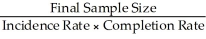 <strong>Which equation is the correct equation for determining the initial sample size?</strong> A) B) C) D)