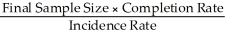 <strong>Which equation is the correct equation for determining the initial sample size?</strong> A) B) C) D)