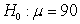 Use the following to answer questions : In a hypothesis test with hypotheses and ,a random sample of 16 elements selected from the population produced a mean of 91.9 and a standard deviation of 4.9.The test is to be made at the 2% significance level.Assume the population is normally distributed. What is the value of the test statistic,t,rounded to three decimal places?