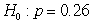 Use the following to answer questions : In a hypothesis test with hypotheses and ,a random sample of size 809 produced a sample proportion of 0.2400.The test is to be made at the 5% significance level. What is the p-value for this hypothesis test,rounded to four decimal places?