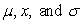 <strong>The parameters of the normal distribution are:</strong> A) B) C) D)