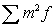 Use the following to answer questions : Consider the following five pairs of m and f values: The value of is: