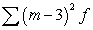 Use the following to answer questions : Consider the following five pairs of m and f values: The value of is: