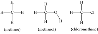 <strong>Arrange the molecules below in order of increasing solubility in water.  </strong> A) methane < methanol < chloromethane B) methane < chloromethane < methanol C) chloromethane < methanol < methane D) chloromethane < methane < methanol E) methanol < methane < chloromethane <div style=padding-top: 35px> 