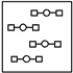 <strong>Using the laws of constant composition and the conservation of mass,complete the molecular picture of hydrogen molecules (circles)reacting with oxygen molecules (squares)to give water. </strong> A) B) C) D) E)