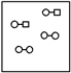 <strong>Using the laws of constant composition and the conservation of mass,complete the molecular picture of hydrogen molecules (circles)reacting with chlorine molecules (squares)to give hydrogen chloride (HCl). </strong> A) B) C) D) E) None of these are correct.
