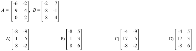 Find A + B.