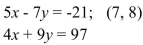 <strong>Choose the one alternative that best completes the statement or answers the question. Determine whether the ordered pair is a solution of the system. </strong> A) No B) Yes