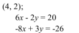 <strong>Choose the one alternative that best completes the statement or answers the question. Determine whether the ordered pair is a solution of the system. </strong> A) Yes B) No