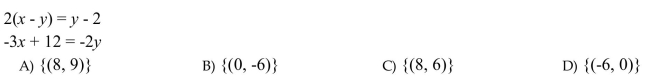 Solve the system of equations by using the addition method.