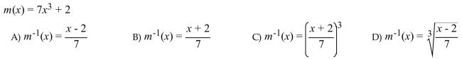 A one-to-one function is given. Write an expression for the inverse function.