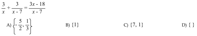 Solve the rational equation.