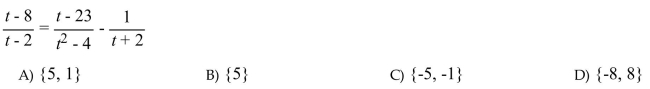 Solve the rational equation.