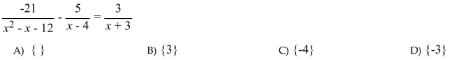 Solve the rational equation.