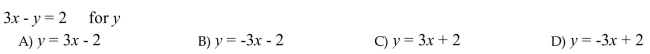 Solve for the indicated variable.