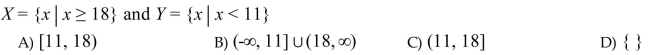 Determine the intersection . Express the answer in interval notation.