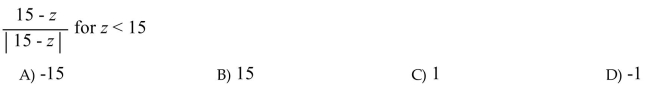 Simplify by writing the expression without absolute value bars.