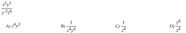 Simplify the expression. Write your answer with positive exponents only.
