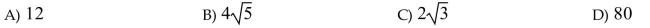Use the distance formula to find the distance between the two points. (2, 6) and (-2, 14)