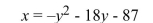 <strong>Determine the vertex by using the vertex formula. </strong> A) (-6, 9) B) (-6, -9) C) (9, -6) D) (-9, -6)