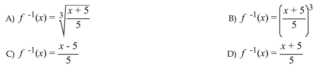 Write an equation of the inverse for the one-to-one function