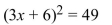 Write the word or phrase that best completes each statement or answers the question. Solve the equation by using the square root property.