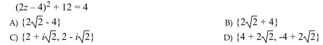 Solve the equation by using the square root property.