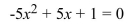 <strong>Use the discriminant to determine the type and number of solutions. </strong> A) Two rational solutions B) Two irrational solutions C) One rational solution D) Two imaginary solutions